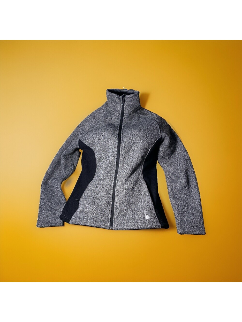 Spyder Women’s Size Large Constant Half-Zip Fleece Jacket Black & Gray Active